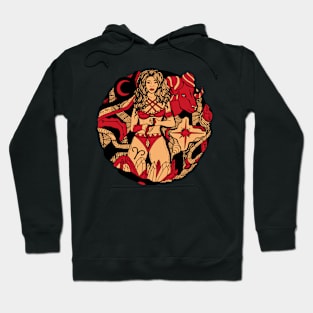 Red and Cream Aries Beauty Hoodie